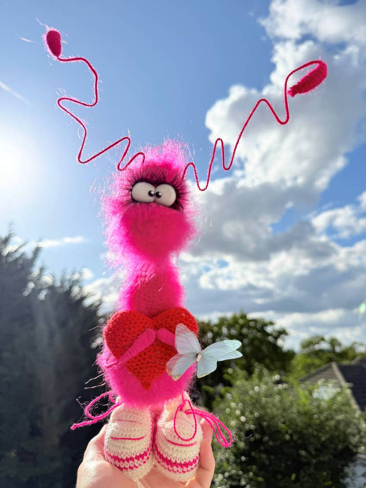 129  Handmade Crochet Rose Gift Interior Decor Toy, Amigurumi