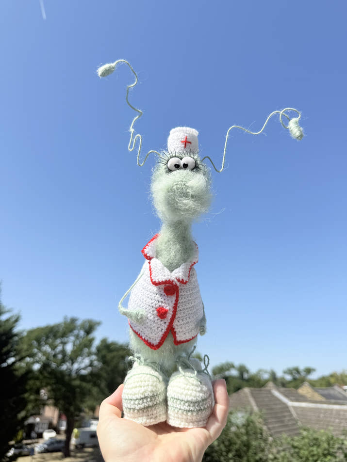 30 Funny Handmade Crochet Cockroach Gift Toy